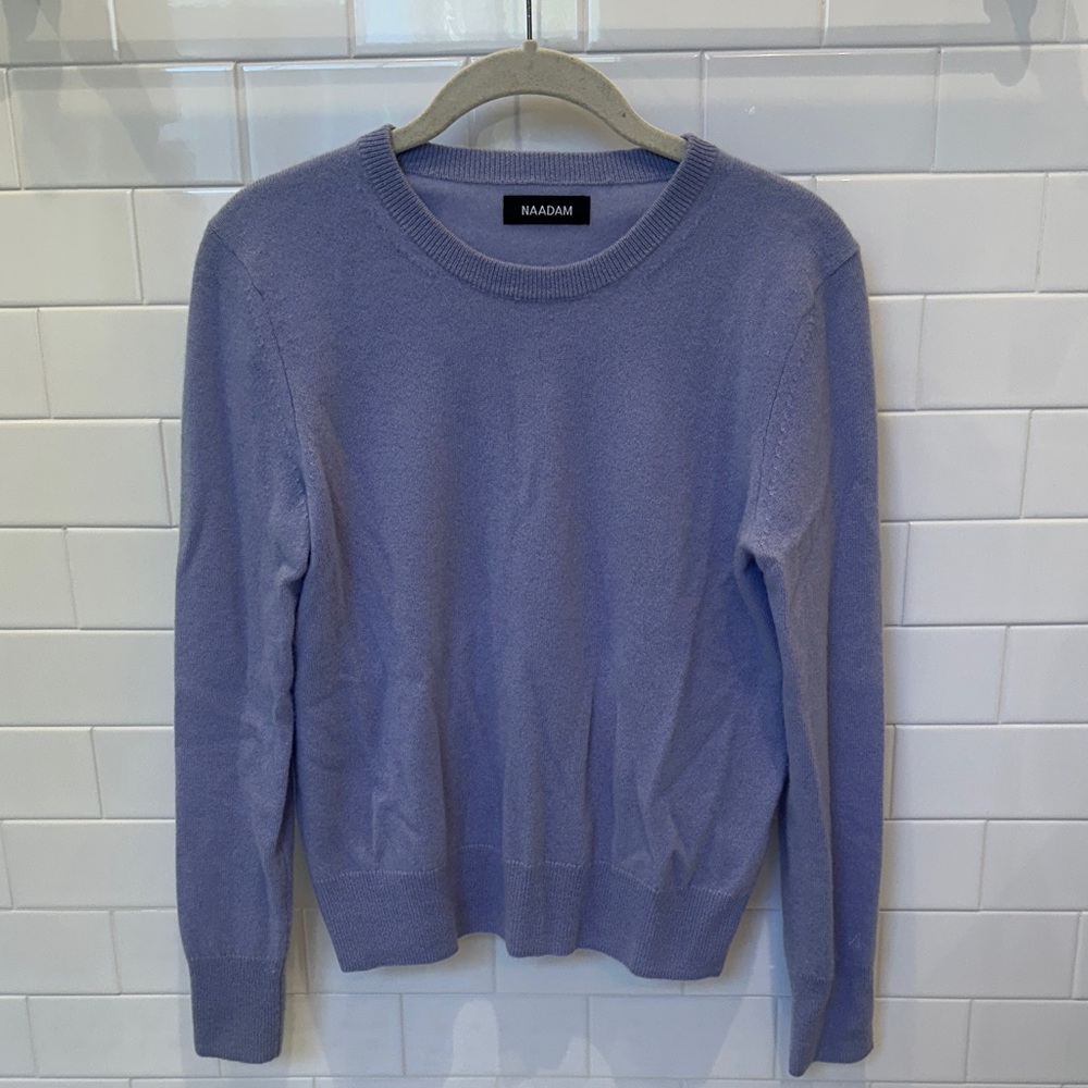 NAADAM Lavender Crewneck Sweater